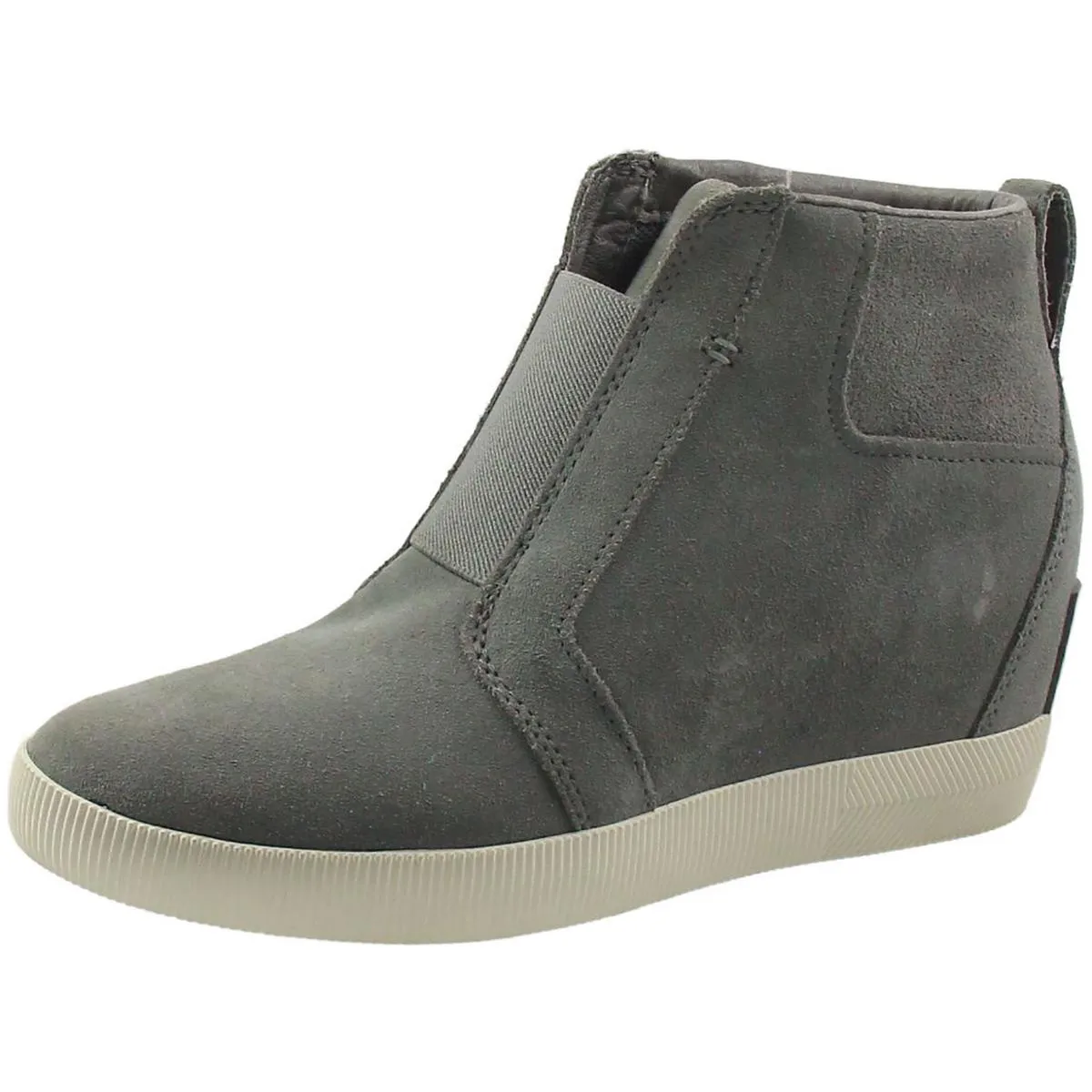 10175cjf Womens Solid Suede Slip-On Sneakers