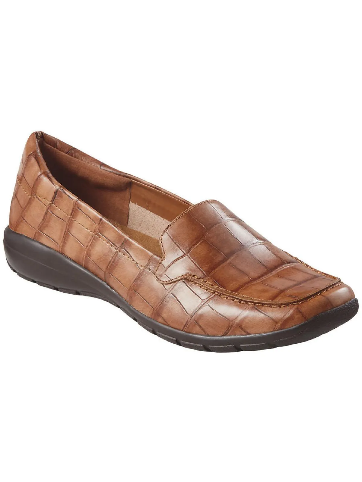 Abide 8 Womens Leather Slip On Loafers