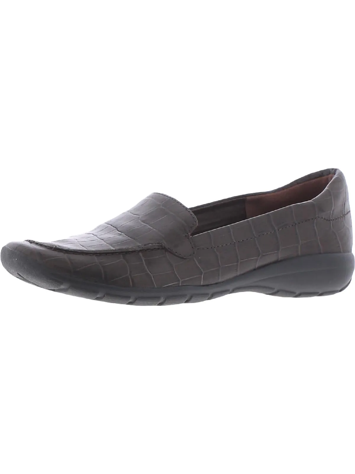Abide 8 Womens Leather Slip On Loafers