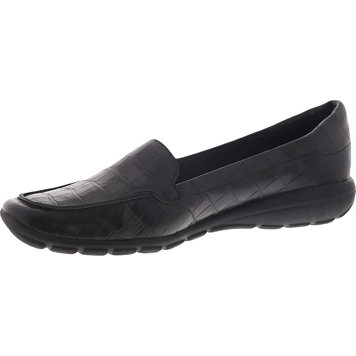 Abide 8 Womens Leather Slip On Loafers