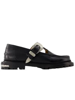 Aj1290 Loafers -Leather - Black