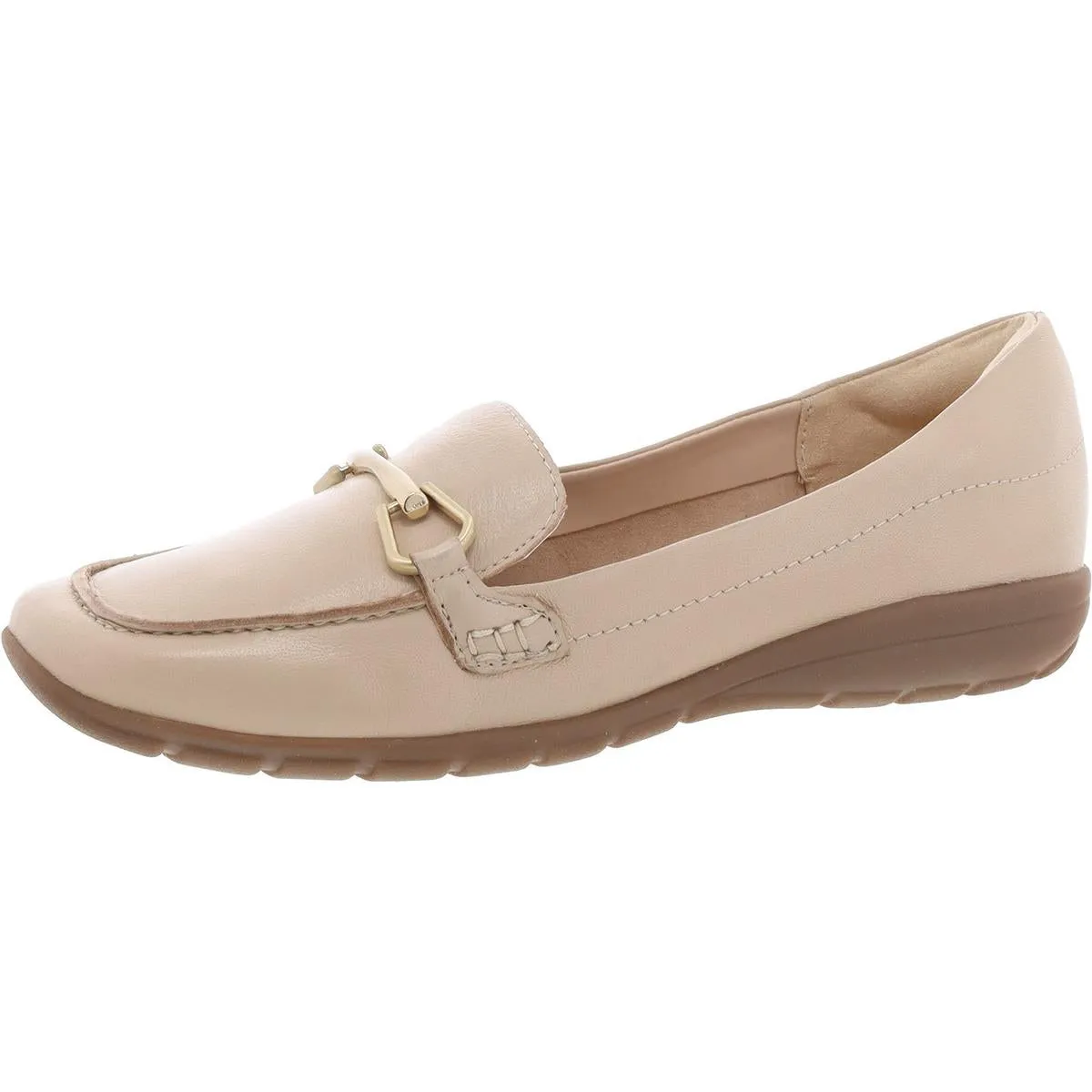Amalie Womens Leather Square Toe Loafers