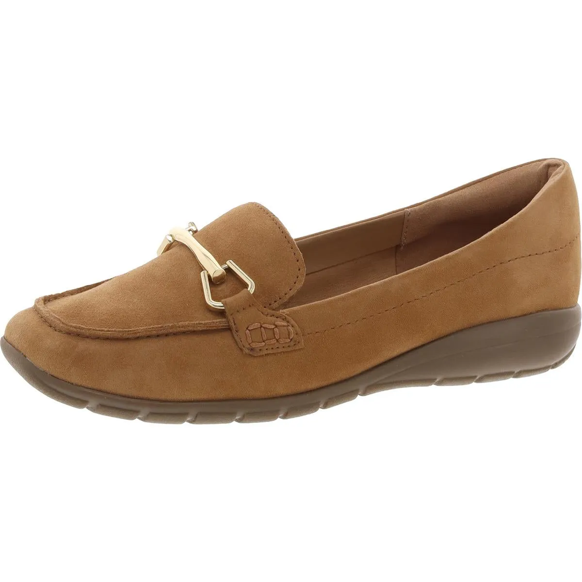 Amalie Womens Leather Square Toe Loafers