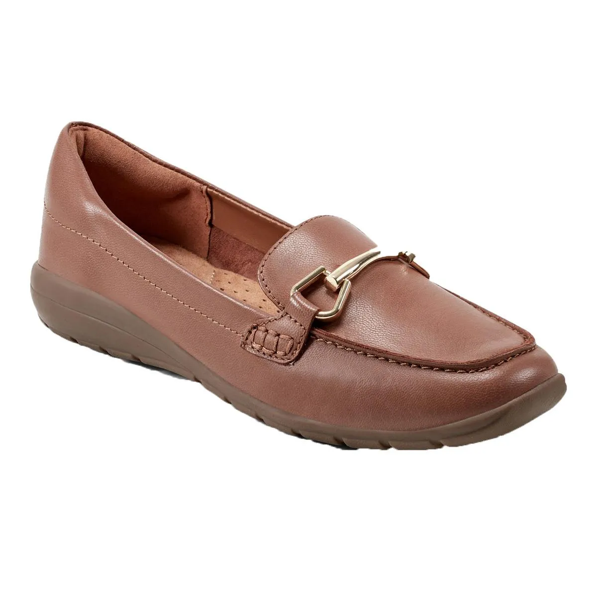 Amalie Womens Leather Square Toe Loafers
