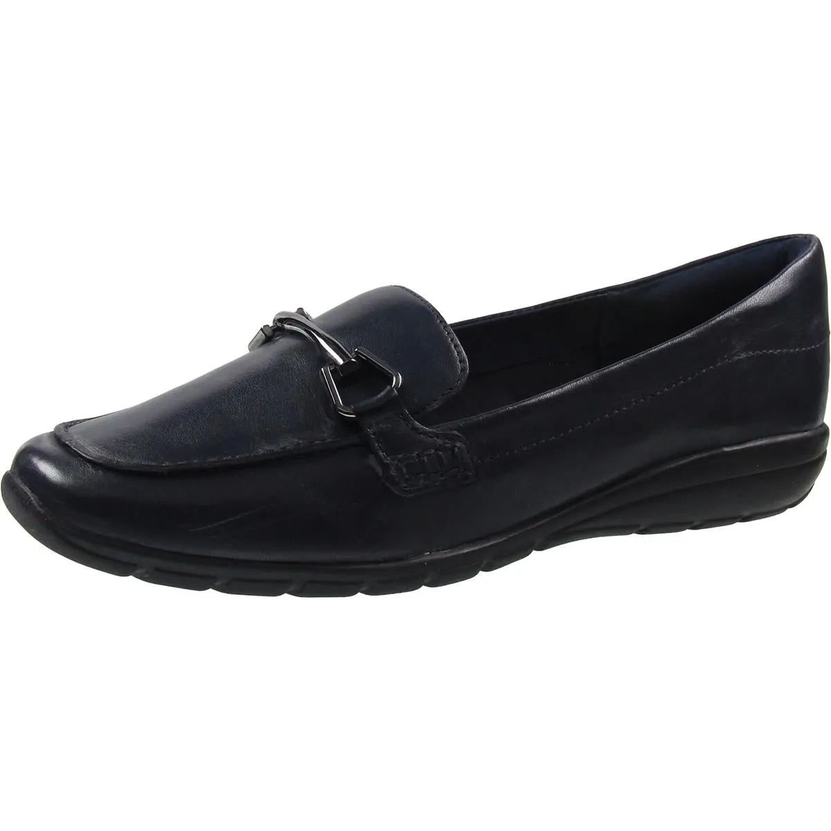 Amalie Womens Leather Square Toe Loafers