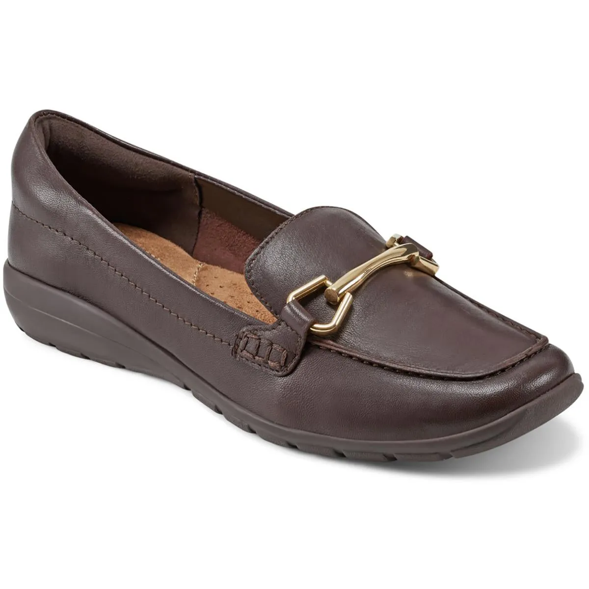 Amalie Womens Leather Square Toe Loafers