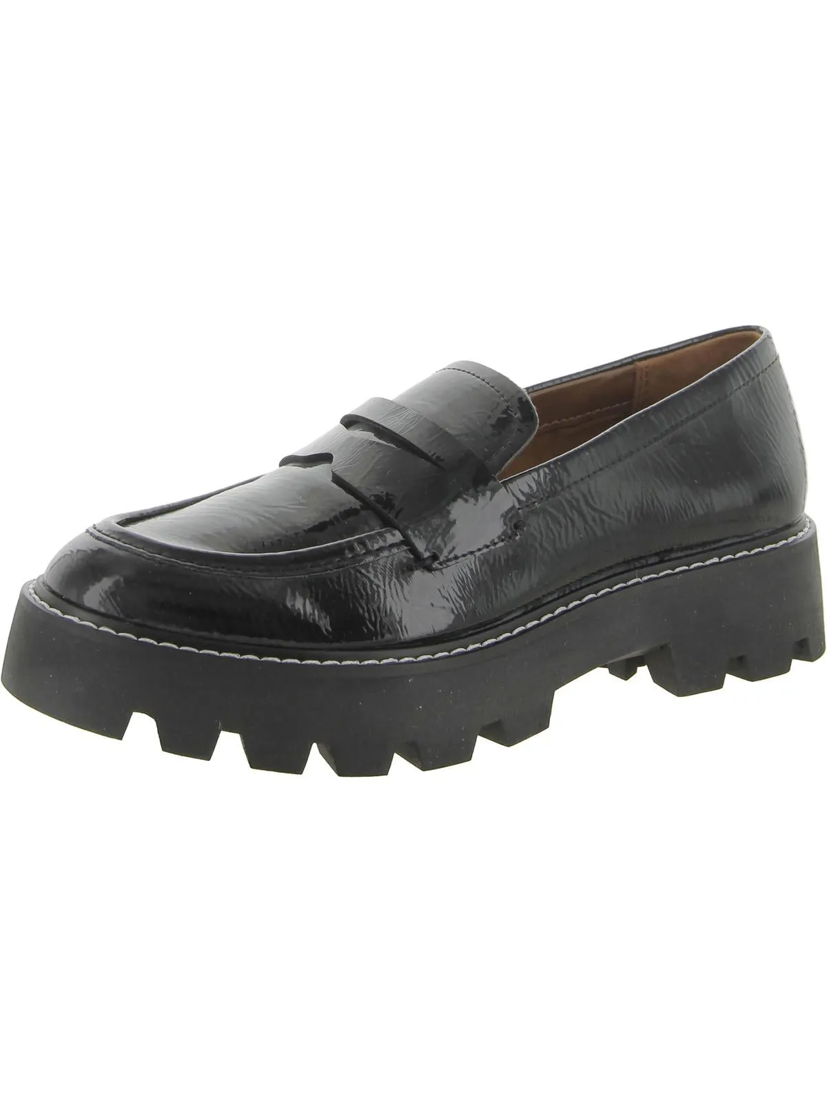Balin Womens Round Toe Lug Sole Loafers