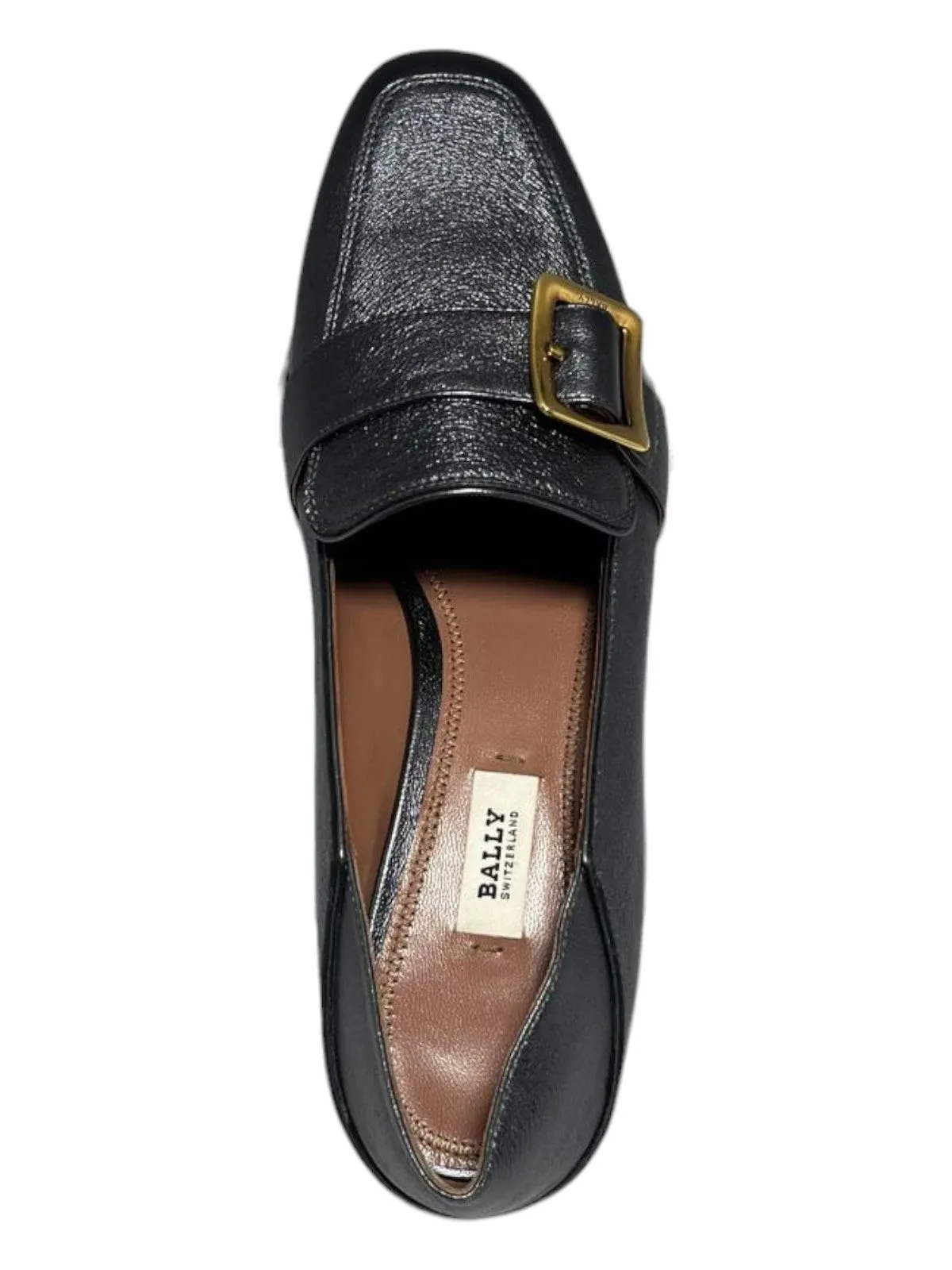 Bally Janelle 6217720 Ladies Metal Gray Loafers Leather