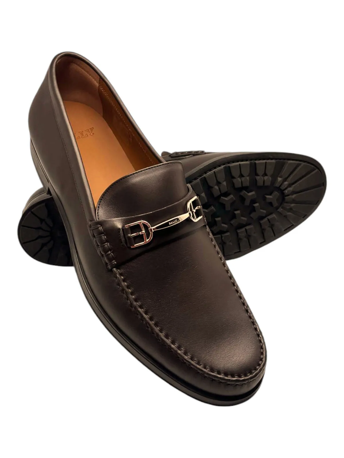 Bally Simpler 6230242 Men's Chocolate Calf Plain Leather Loafers