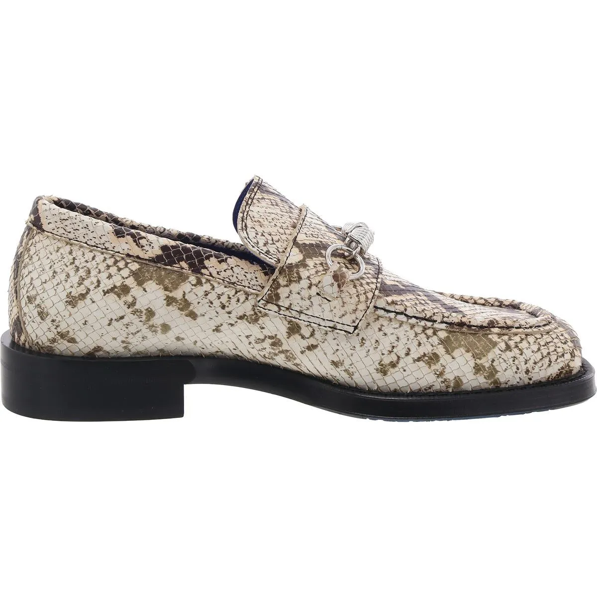 Barbed Loafers Mens Snake Print Leather Loafers