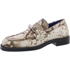 Barbed Loafers Mens Snake Print Leather Loafers