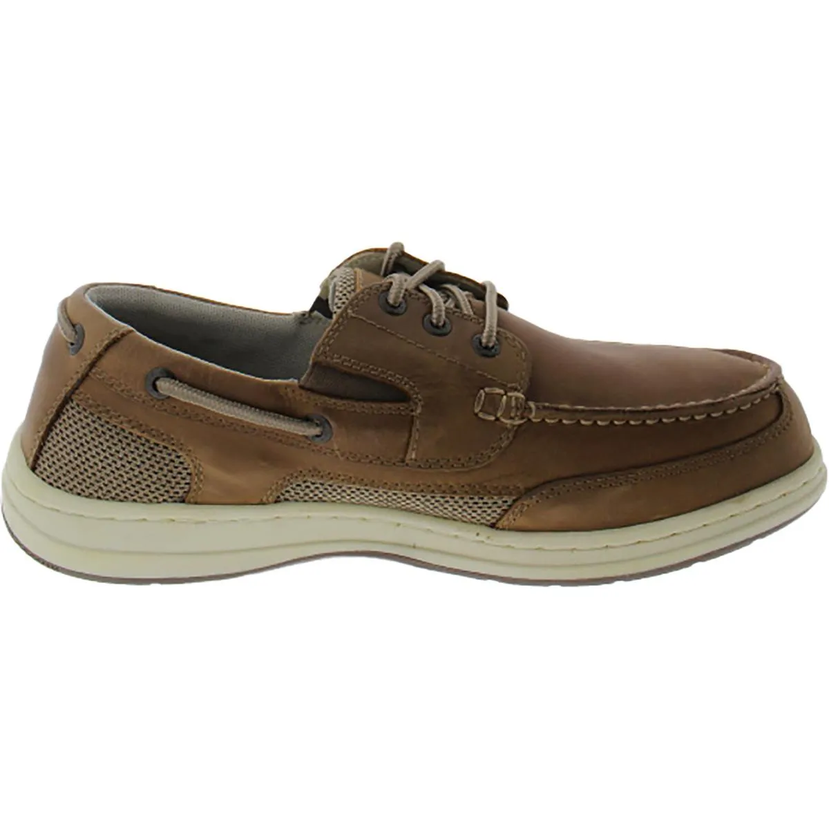 Beacon Mens Leather Lace-Up Boat Shoes