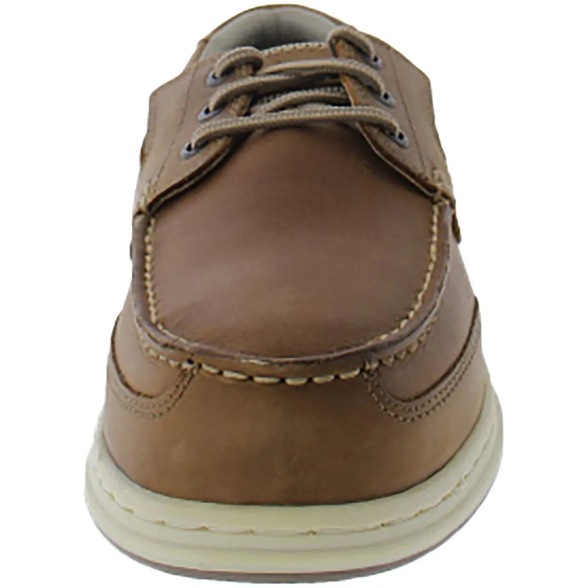 Beacon Mens Leather Lace-Up Boat Shoes