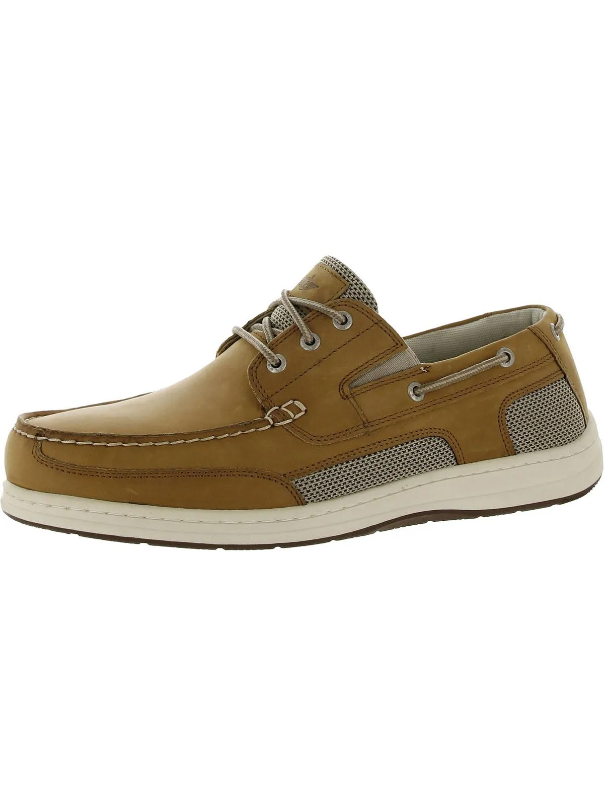 Beacon Mens Leather Lace-Up Boat Shoes