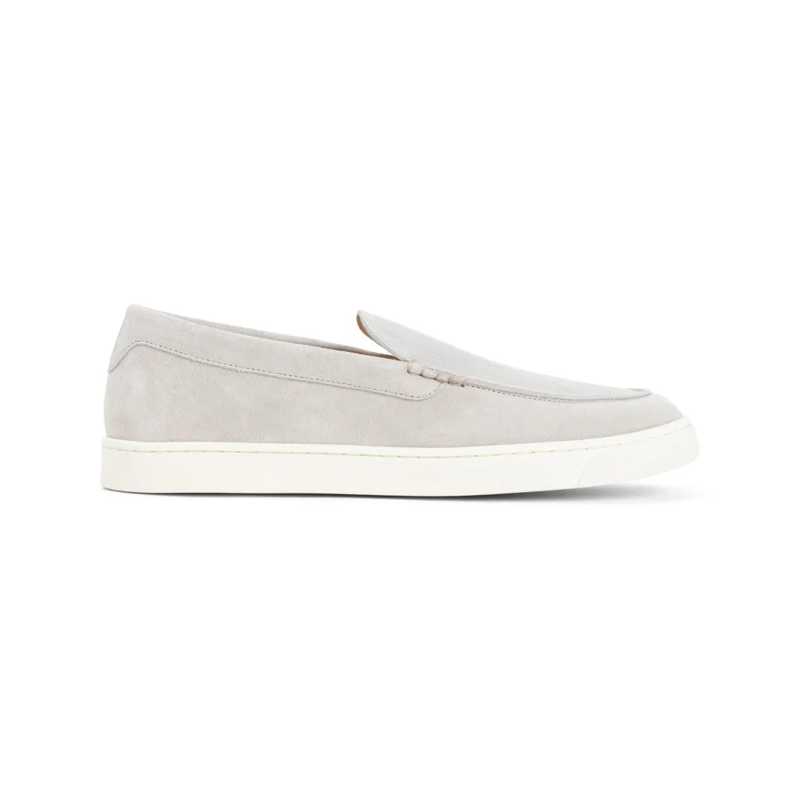 Beige Suede Leather Loafers