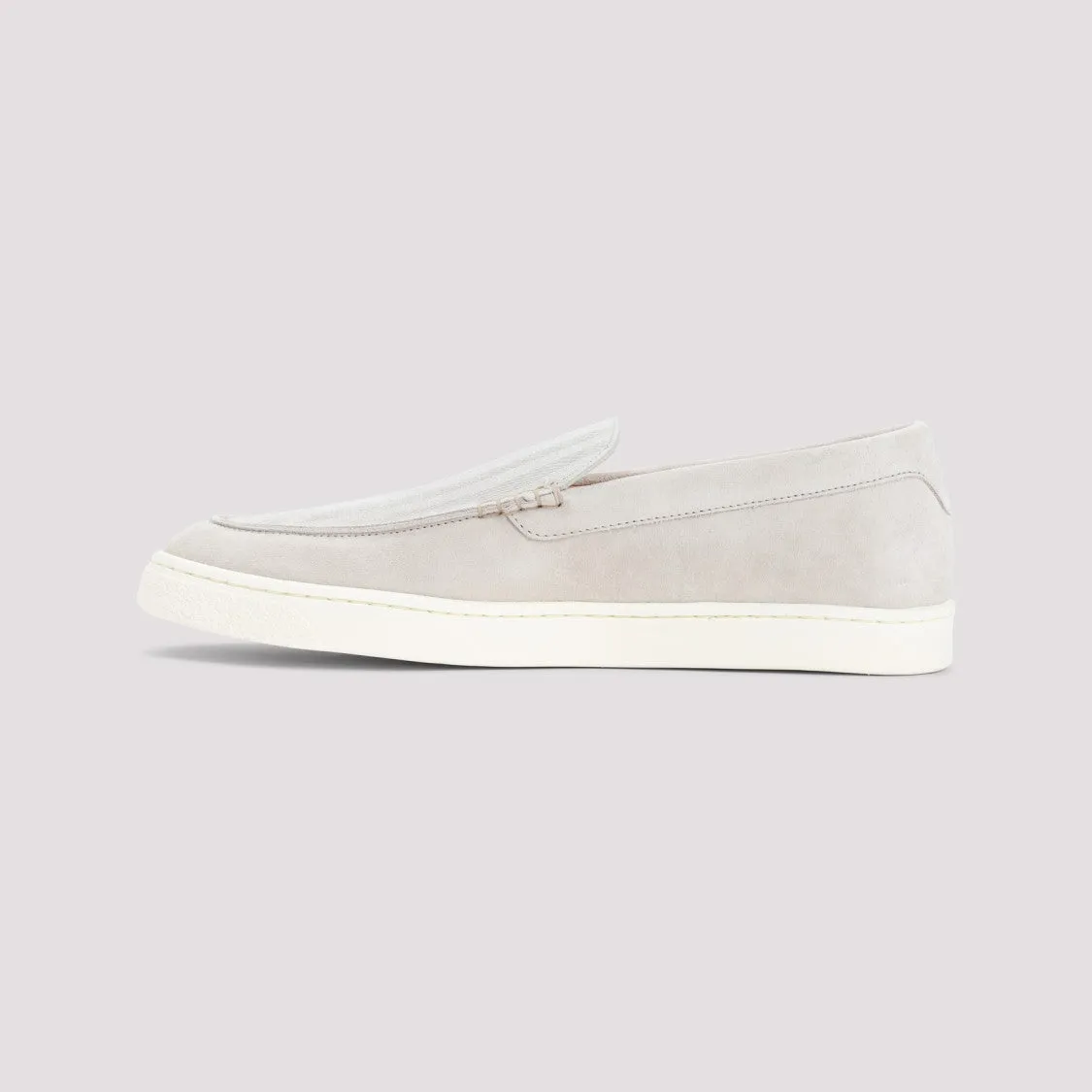 Beige Suede Leather Loafers