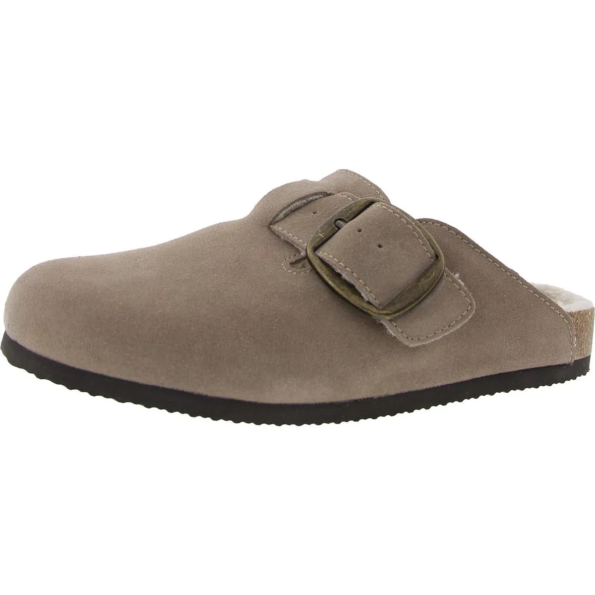 Big Sur Womens Suede Faux Fur Lined Loafers