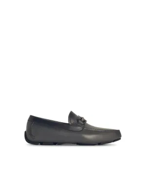 Black Calfskin Leather Loafers