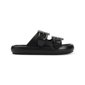 Black Leather Sandal