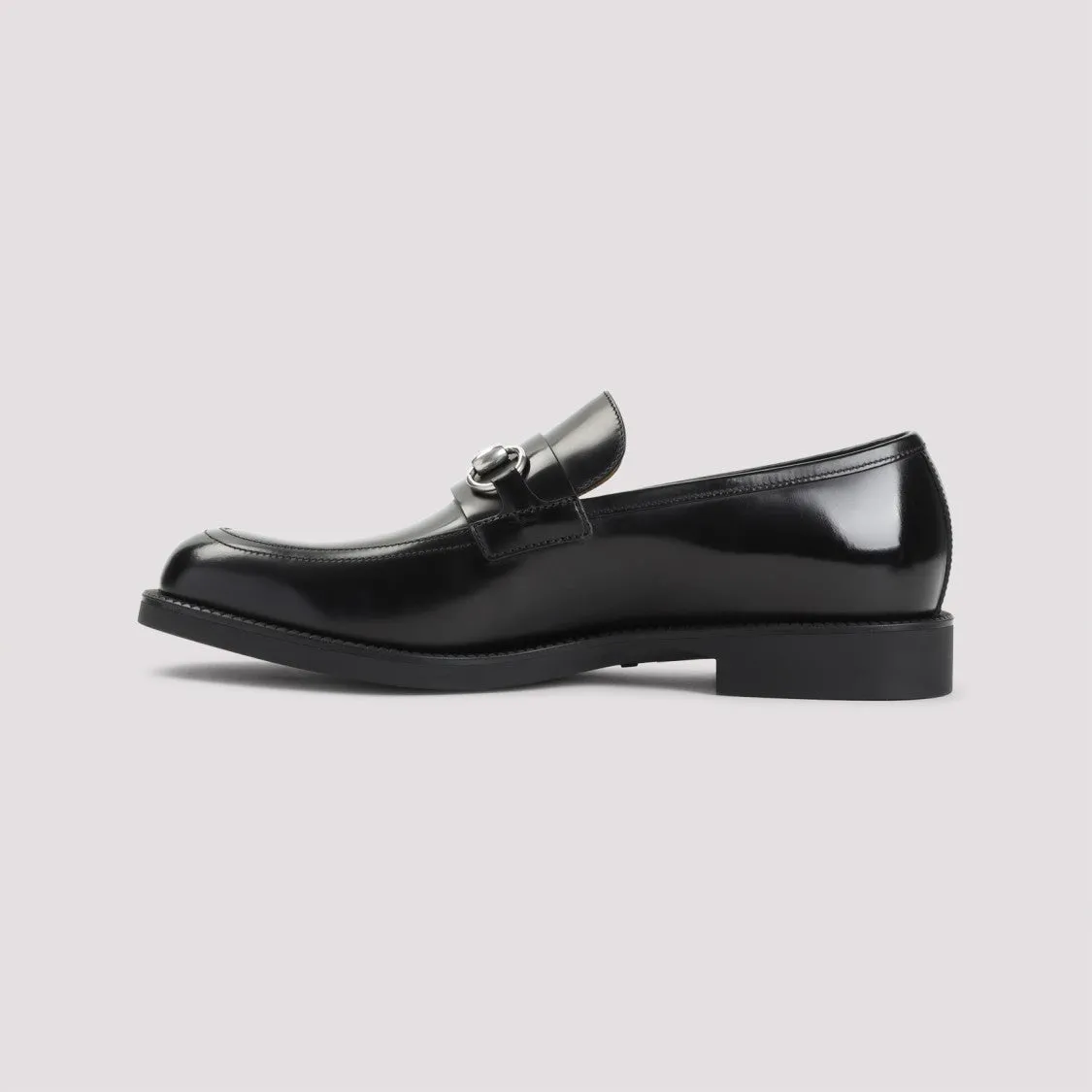 Black Leather Tempe Loafers