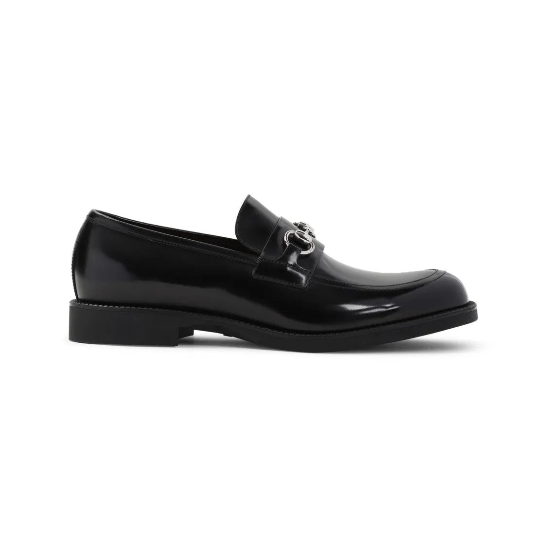 Black Leather Tempe Loafers