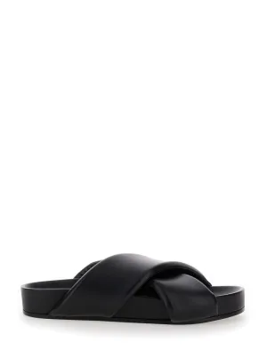 Black Sandals With Criss Cros Bands