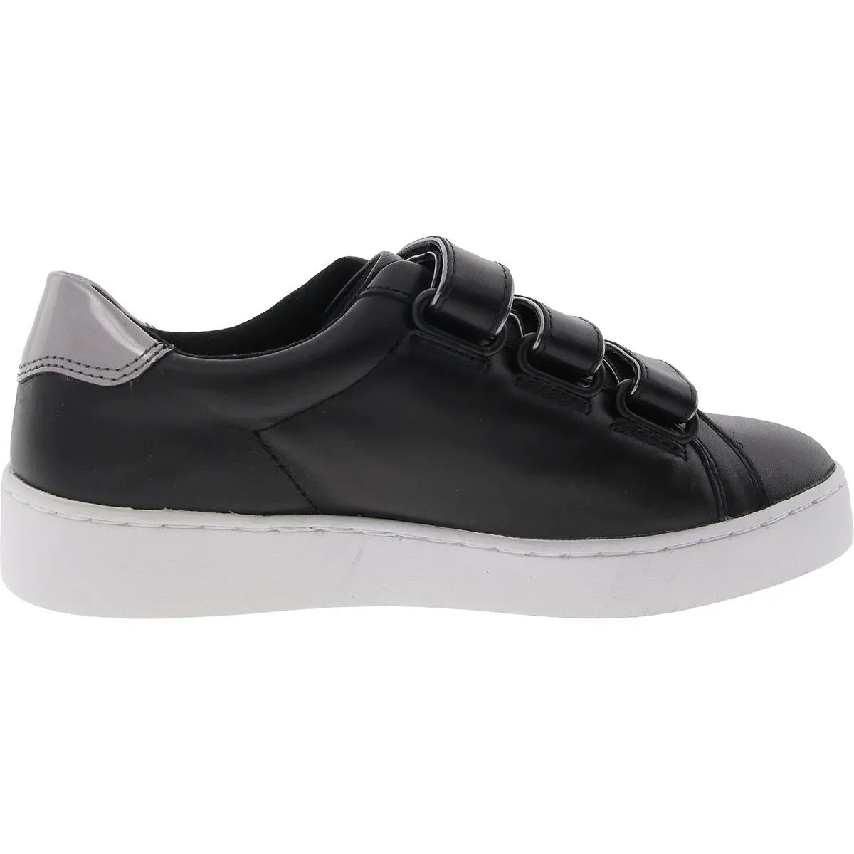 Bobbi Womens Adjustable Leather Slip-On Sneakers