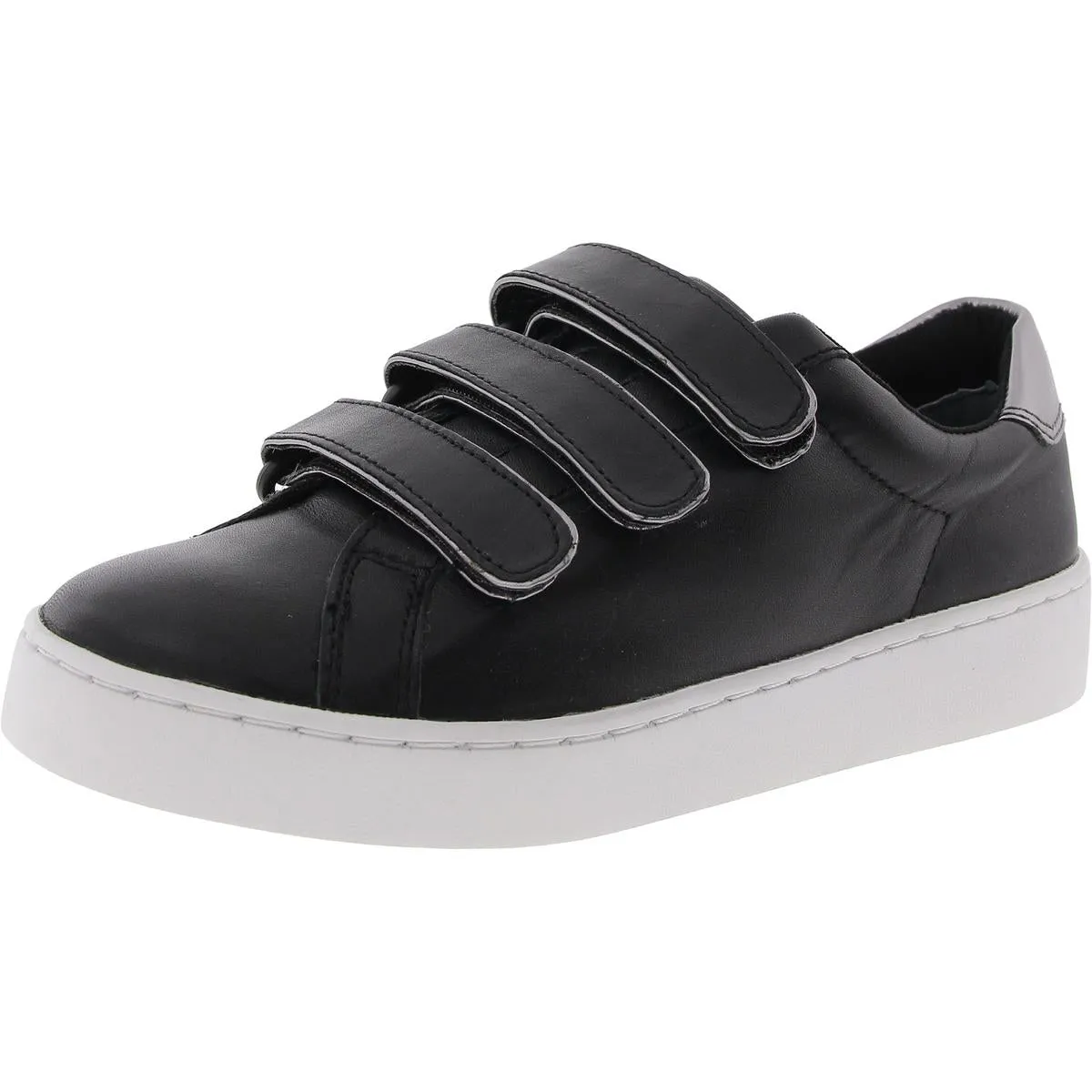 Bobbi Womens Adjustable Leather Slip-On Sneakers
