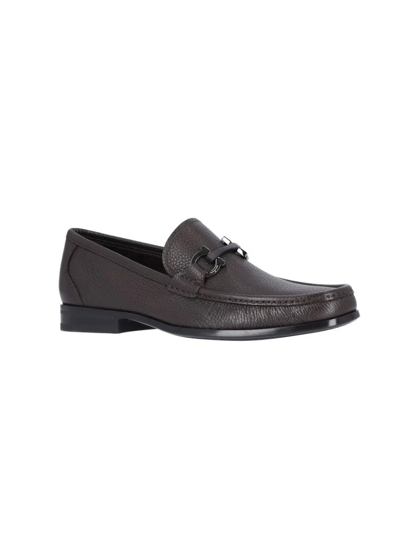 Brown Hammered Leather Loafer