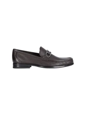Brown Hammered Leather Loafer
