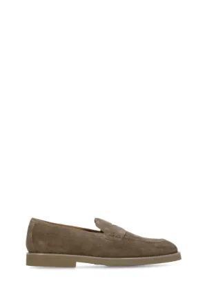 Brown Suede Leather Loafers