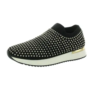 Cameron Stud Womens Studded Knit Slip-On Sneakers