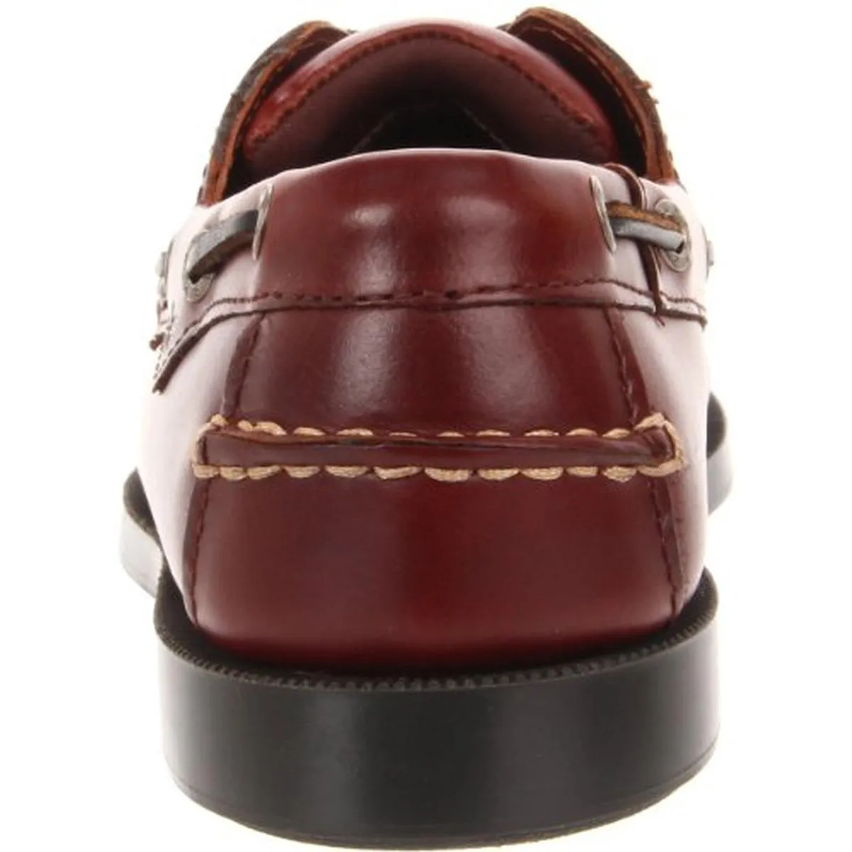 Castaway Mens Leather Moc-Toe Boat Shoes