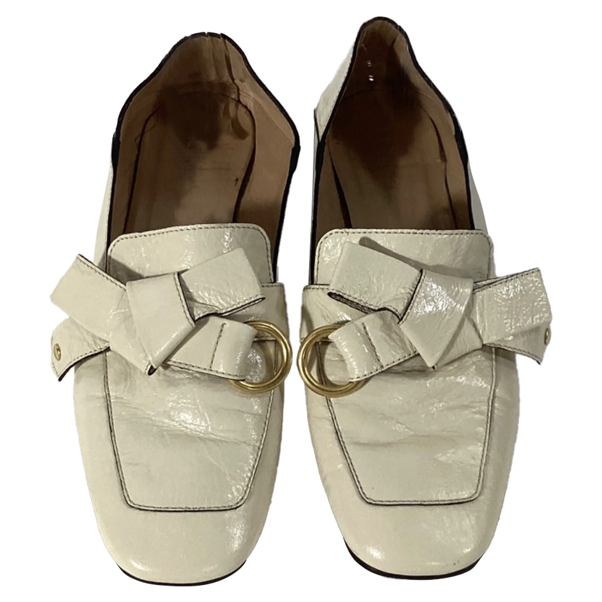 Chlo Quincy Convertible Loafers in White Leather