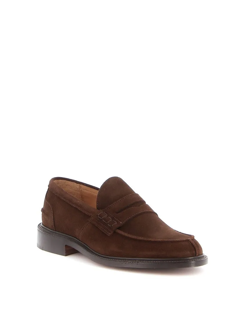 Chocolate Suede James Loafer With Leather Sole