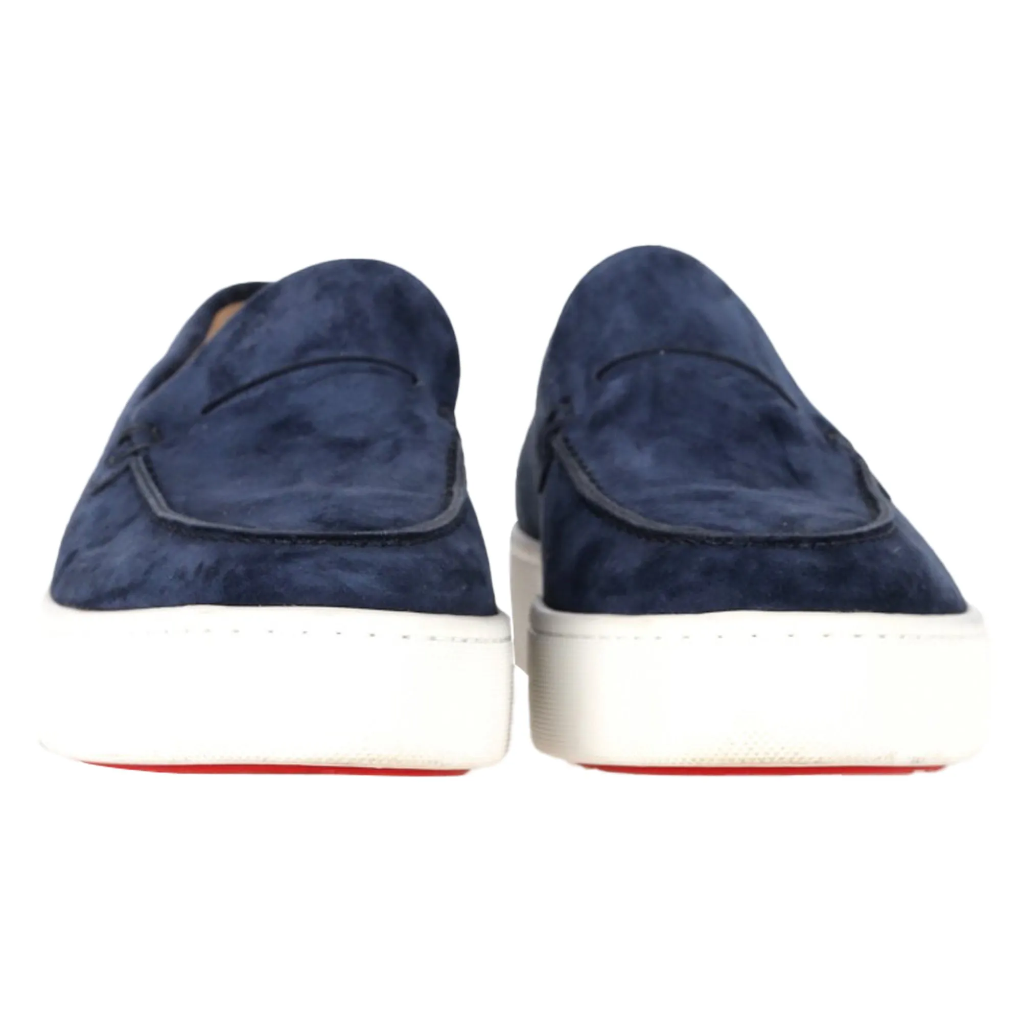 Christian Louboutin Paqueboat Slip-On Sneakers in Navy Suede