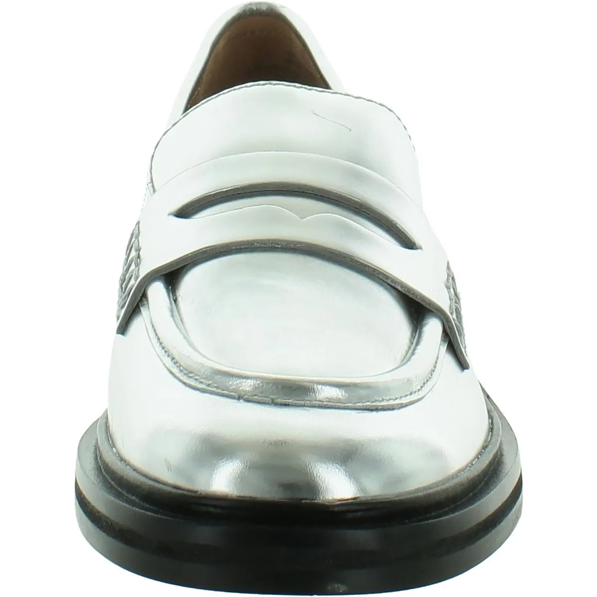 CHUNKY LOAFERS Womens Leather Slip On Loafers