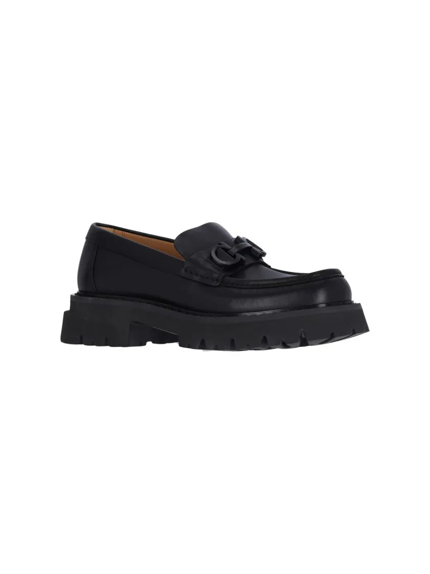 Chunky "Gancini" Loafers  Black