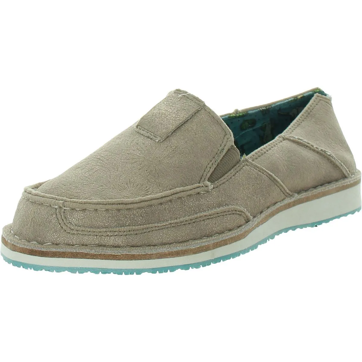 Citrine Womens Faux Leather Slip-On Loafers