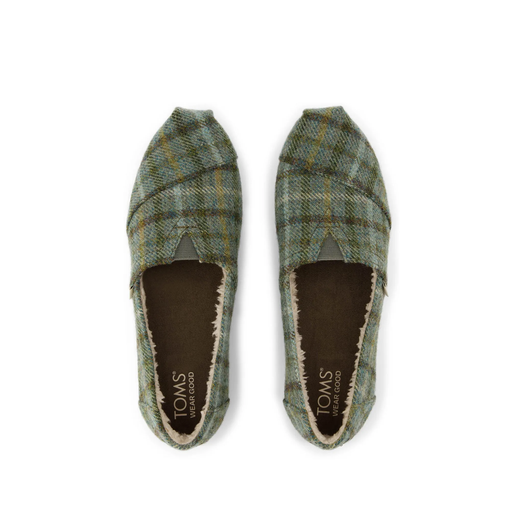 Classic Alpargata Olive Cozy Plaid