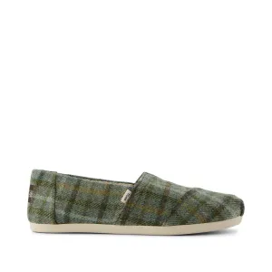 Classic Alpargata Olive Cozy Plaid