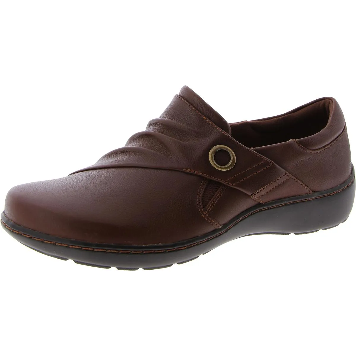 Cora Aubre Womens Faux Leather Plain Loafers