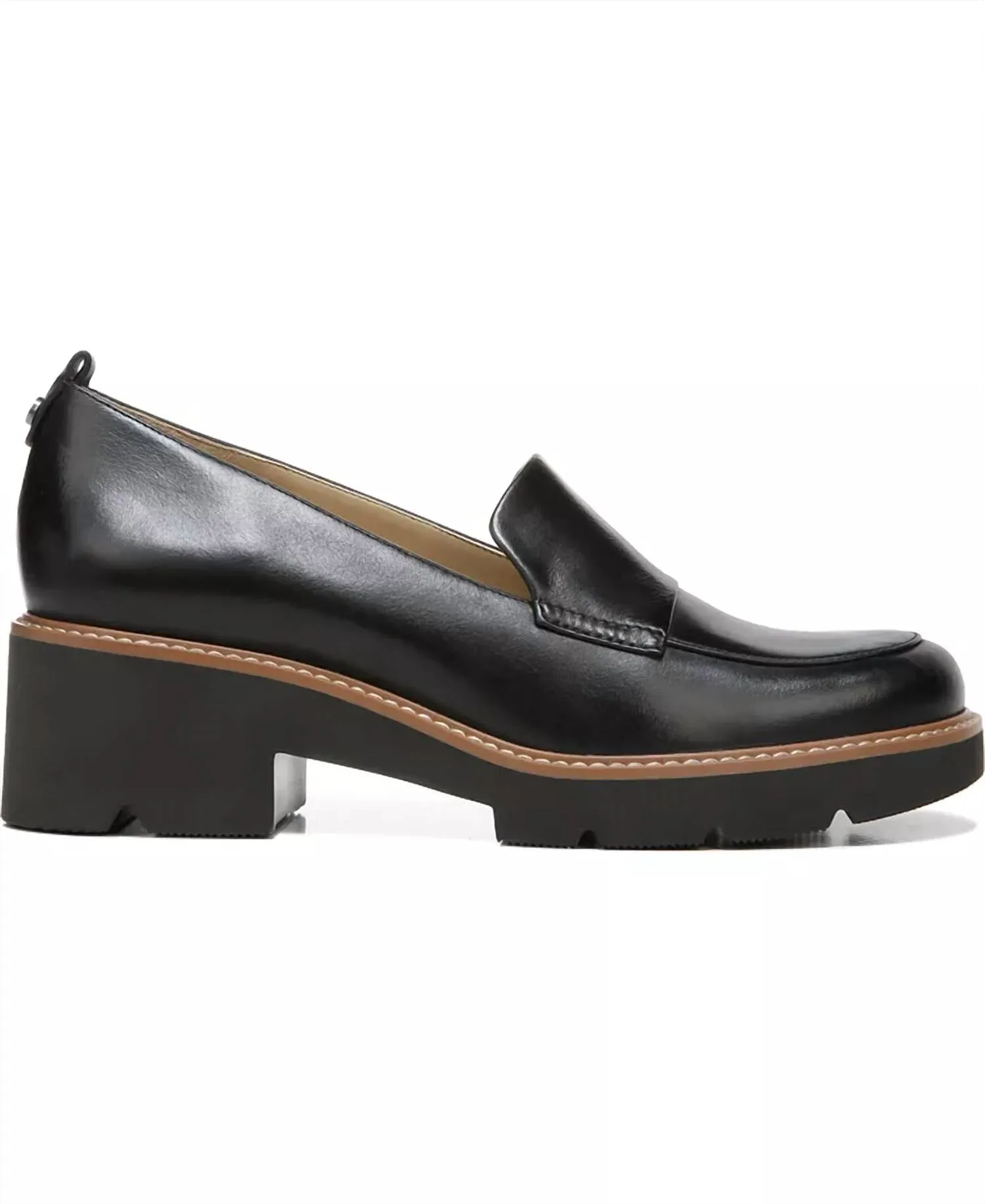 Darry Lug Sole Loafer In Black Leather