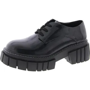 Delaney Womens Patent Wedge Loafers