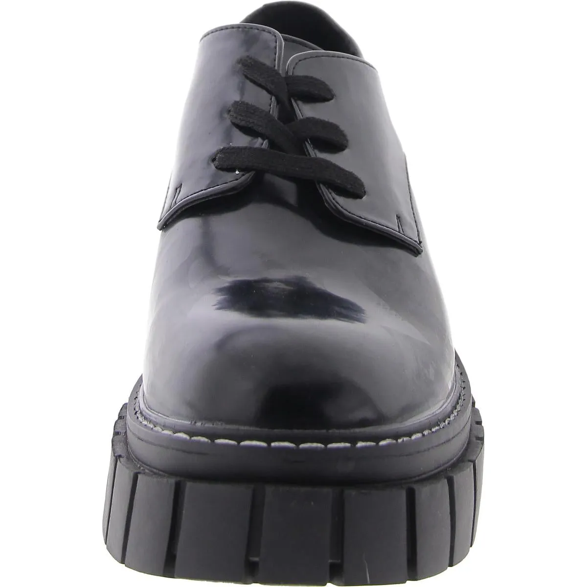 Delaney Womens Patent Wedge Loafers