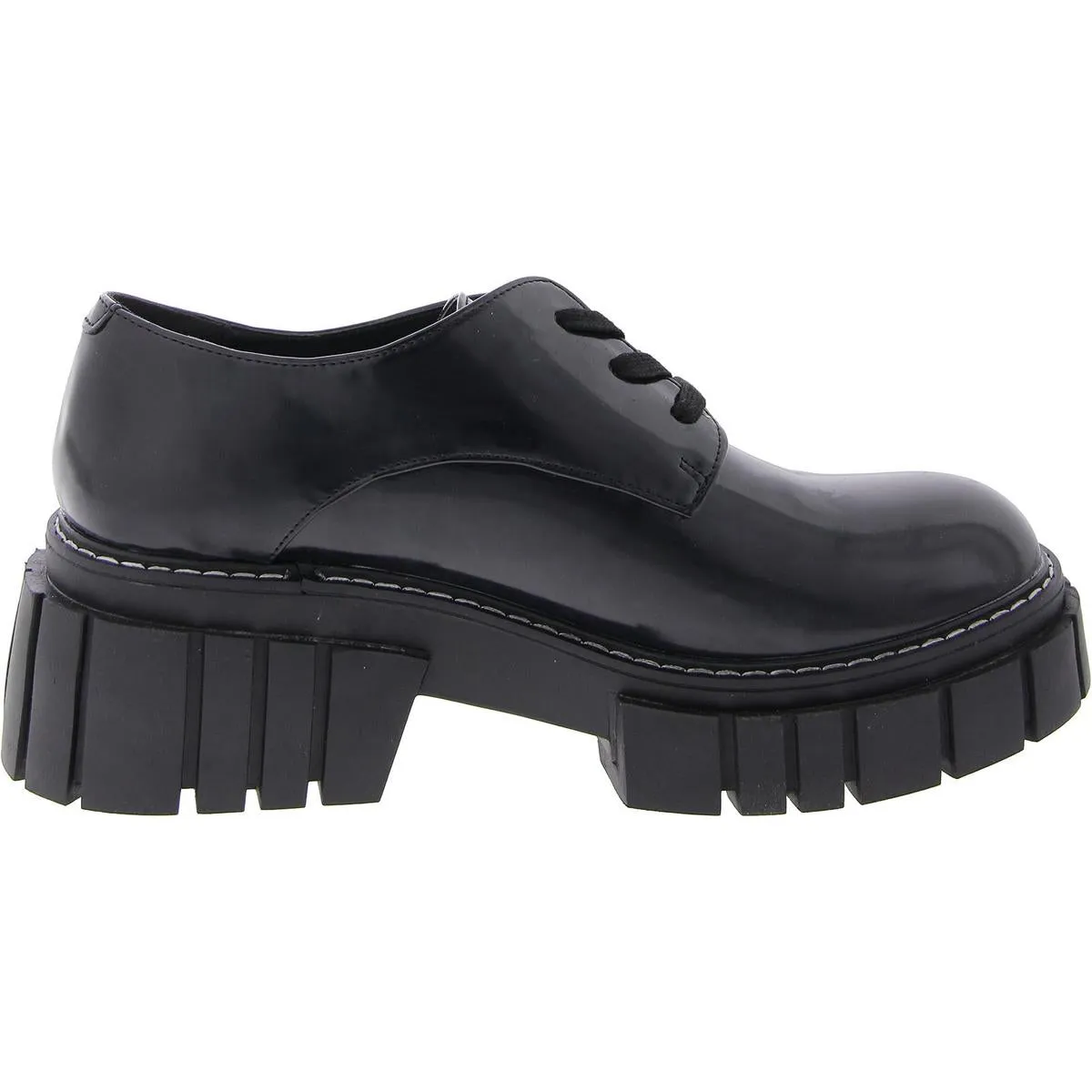 Delaney Womens Patent Wedge Loafers