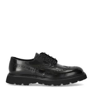 Derby Black Brogue Lace-Up Shoe