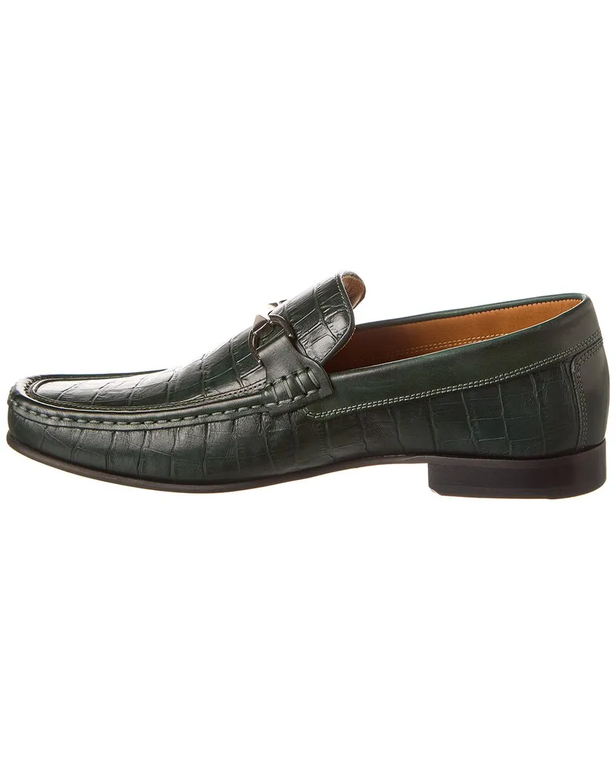 Donald Pliner Dannie Croc-Embossed Leather Loafer