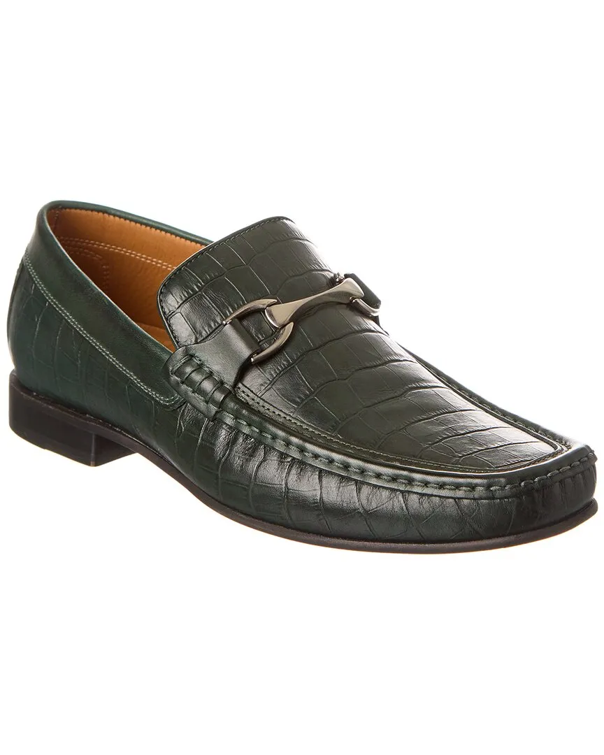 Donald Pliner Dannie Croc-Embossed Leather Loafer