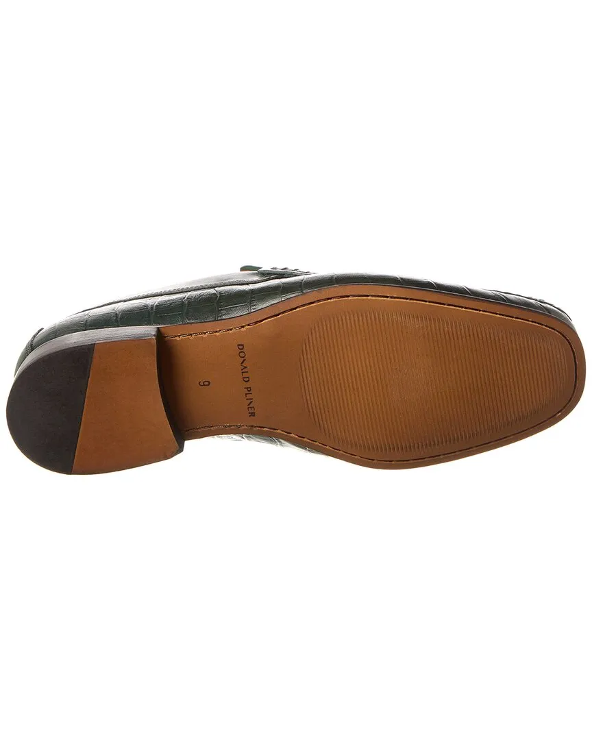 Donald Pliner Dannie Croc-Embossed Leather Loafer